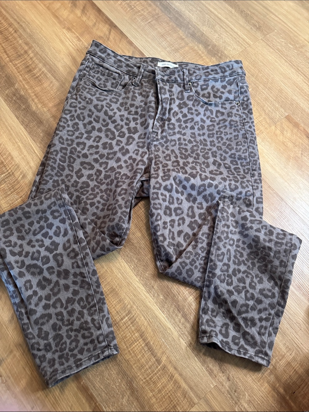 Good American Leopard Print Skinny Jeans - grey black
